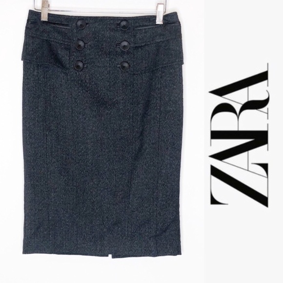 Zara Dresses & Skirts - Zara Pencil Skirt Black Gray EUC Small